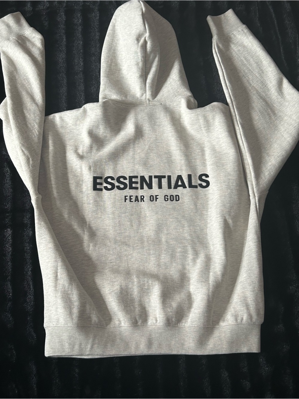 Fear of God Essentials Men's Light Oatmeal Logo Hoodie